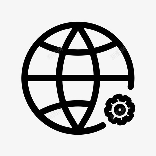 网络设置浏览器连接图标svg_新图网 https://ixintu.com 互联网 浏览器 网络设置 连接