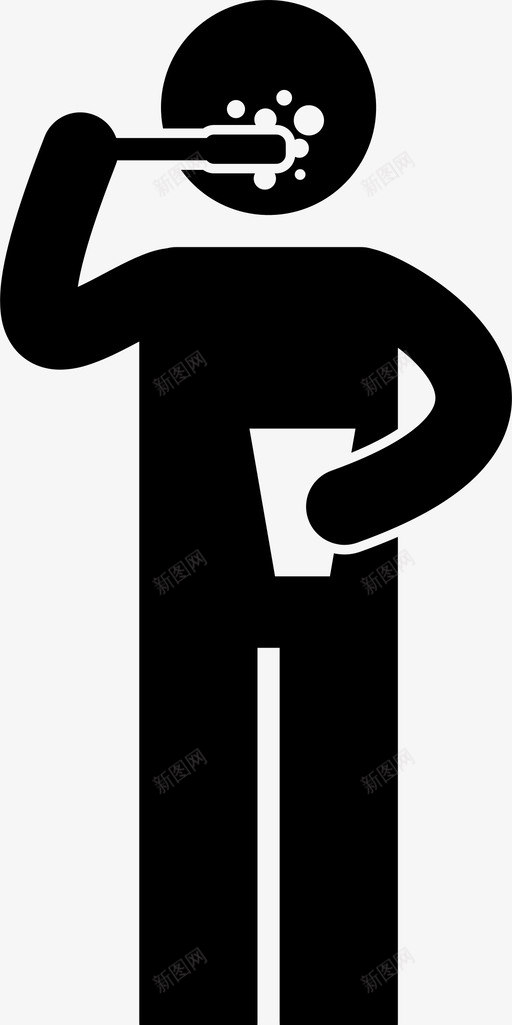 男人刷牙嘴人图标svg_新图网 https://ixintu.com 人 嘴 洗漱 牙刷 牙膏 男人刷牙 男人的日常生活