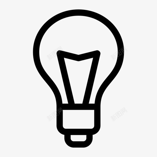 灯泡玻璃灯图标svg_新图网 https://ixintu.com 夜 灯 灯泡 玻璃 用户界面博览会
