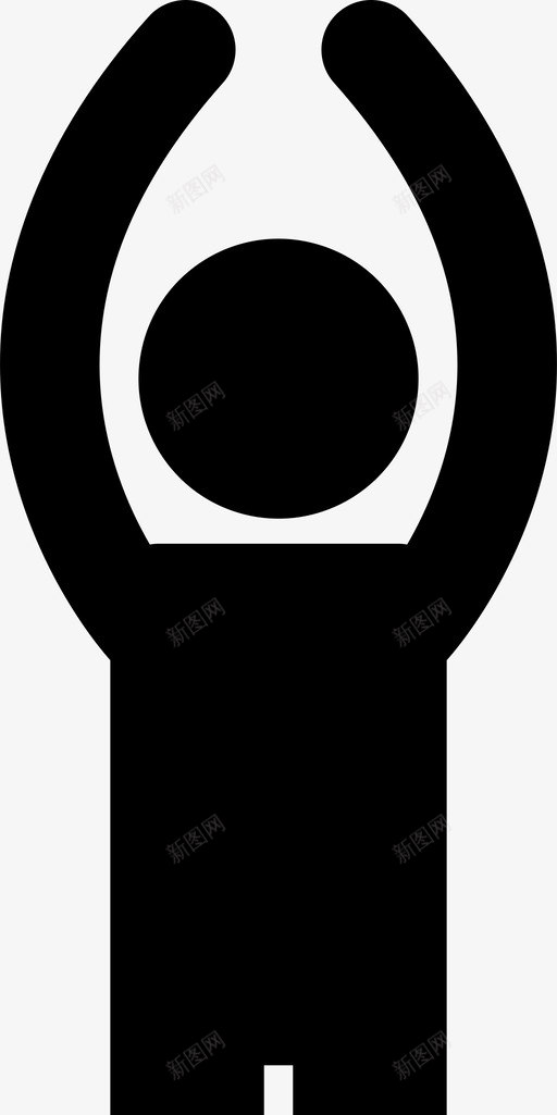 举起手臂手人图标svg_新图网 https://ixintu.com 举起手臂 人 手 运动