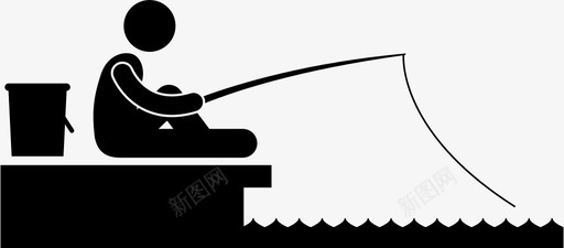 人钓鱼人娱乐图标svg_新图网 https://ixintu.com 人 人钓鱼 娱乐 杆 河 露营