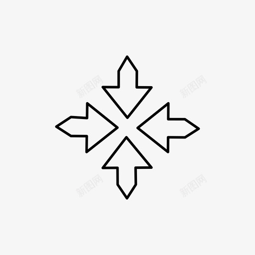 箭头V形移动图标svg_新图网 https://ixintu.com V形 移动 箭头 缩放