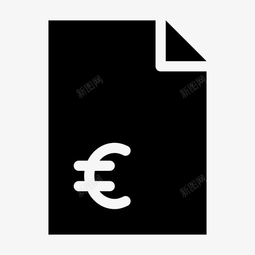 欧元代金券债券金融图标svg_新图网 https://ixintu.com 业务填写 债券 收据 欧元代金券 金融