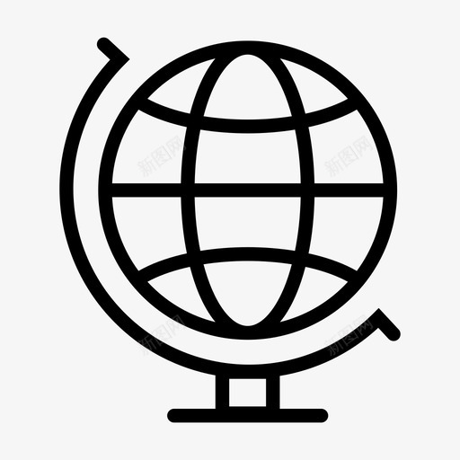 全球化地球星球图标svg_新图网 https://ixintu.com 世界 全球化 商业 地球 星球