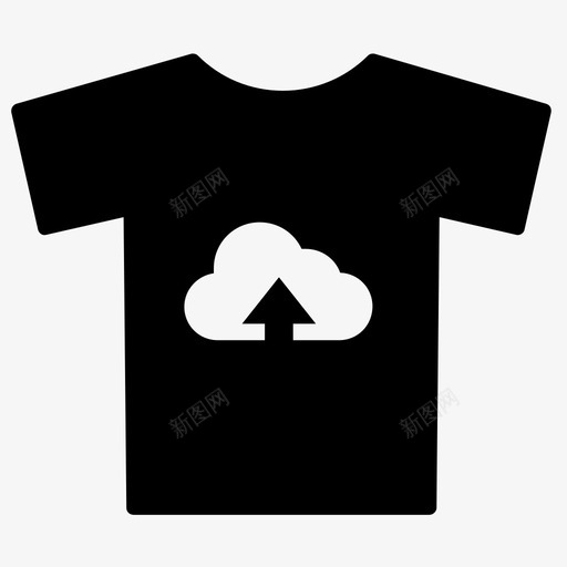 云上传衬衫箭头云上传图标svg_新图网 https://ixintu.com t恤 t恤店 云上传 云上传衬衫 科技 箭头