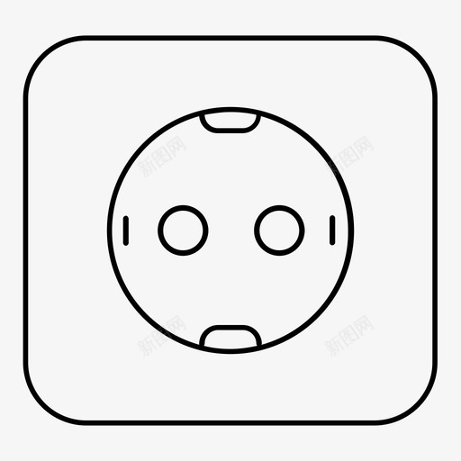 墙上插头电源电源插座图标svg_新图网 https://ixintu.com 墙上插头 电源 电源插座