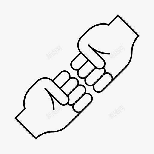 手手指拳头碰撞图标svg_新图网 https://ixintu.com 双手混合 手 手势 手指 拳头碰撞 握手 触摸