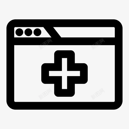 浏览器医疗急诊急救图标svg_新图网 https://ixintu.com 医疗 医院 急救 急诊 浏览器医疗
