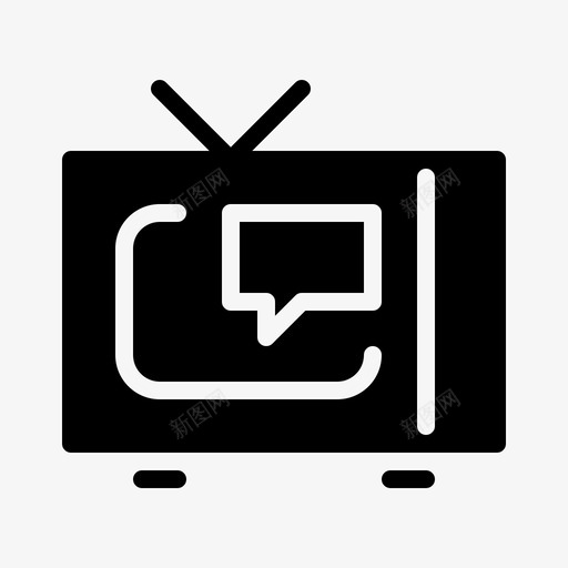 电视广告代理商业图标svg_新图网 https://ixintu.com 代理 商业 电视广告 营销 销售