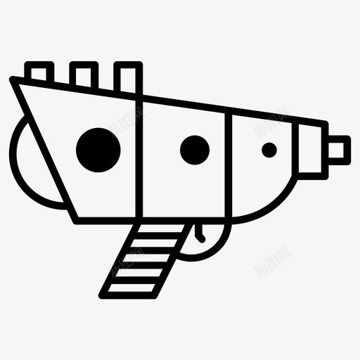 射线枪激光太空图标svg_新图网 https://ixintu.com 太空 射线枪 武器 激光