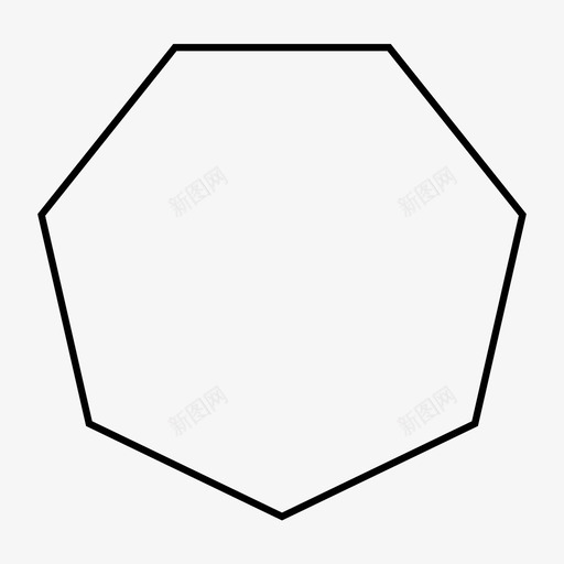 七边形几何学装饰性图标svg_新图网 https://ixintu.com 七边形 几何学 多边形 形状 装饰性
