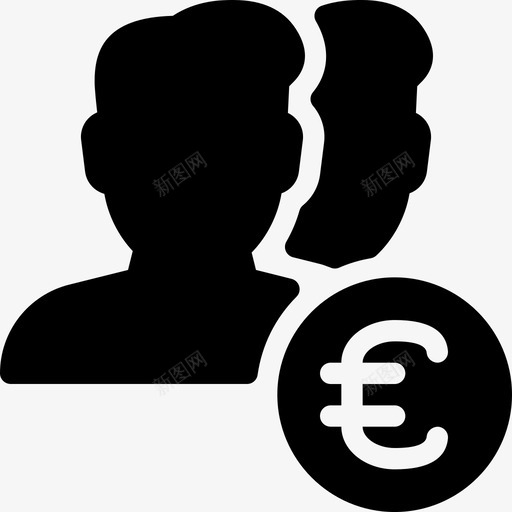 欧元现金货币图标svg_新图网 https://ixintu.com 付款 欧元 现金 用户操作实心图标 货币