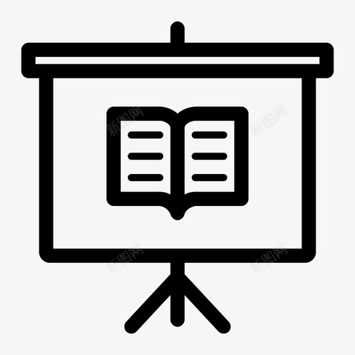 书籍投影屏幕大屏幕黑板图标svg_新图网 https://ixintu.com 书籍投影屏幕 大屏幕 屏幕投影仪 演示 讲解 讲解员 黑板