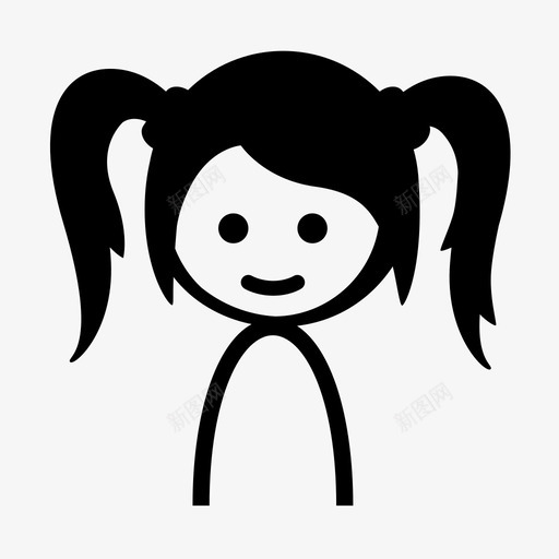 有趣宝贝性格图标svg_新图网 https://ixintu.com 人物 发型 女孩 宝贝 性格 有趣 脸