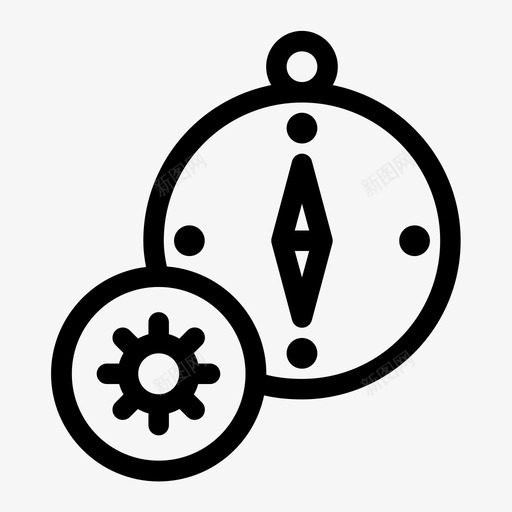 指南针设置冒险控制图标svg_新图网 https://ixintu.com 冒险 指南针设置 控制 齿轮