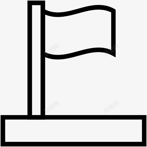 旗目的地旗旗杆图标svg_新图网 https://ixintu.com 教育线路图 旗 旗杆 桌旗 目的地旗