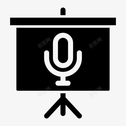 麦克风屏幕投影仪大屏幕黑板图标svg_新图网 https://ixintu.com 大屏幕 屏幕投影仪 演示 讲解 讲解员 麦克风屏幕投影仪 黑板