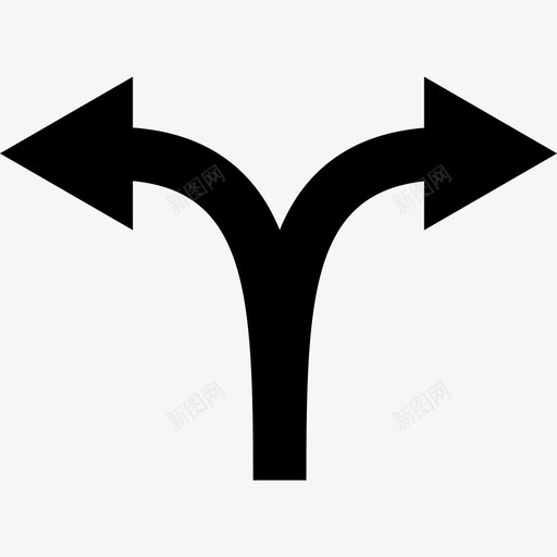 两边的双箭头分叉箭头箭头2图标svg_新图网 https://ixintu.com 两边的双箭头分叉 箭头 箭头2