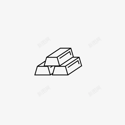 金条锭钱图标svg_新图网 https://ixintu.com 富 金条 钱 锭