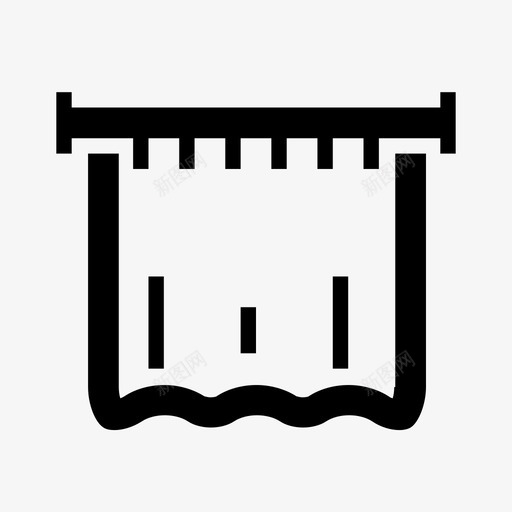 窗帘百叶窗窗户图标svg_新图网 https://ixintu.com 屈膝礼 百叶窗 窗帘 窗户
