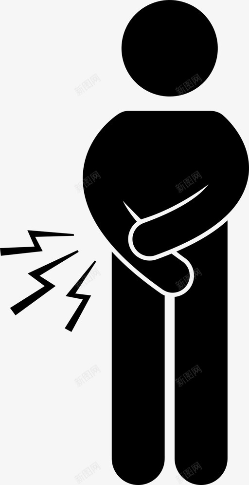 手疼四肢痛人图标svg_新图网 https://ixintu.com 人 劳损 四肢痛 手疼 身体疼痛和疼痛