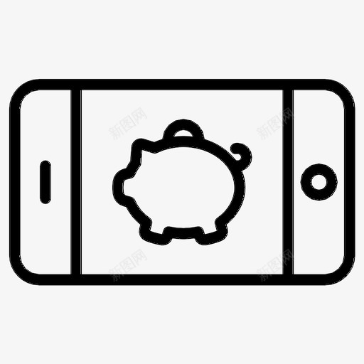 网上银行钱电话图标svg_新图网 https://ixintu.com 智能手机 电话 网上银行 钱