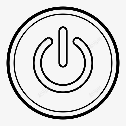 电源按钮开关备用图标svg_新图网 https://ixintu.com 备用 开关 电源按钮