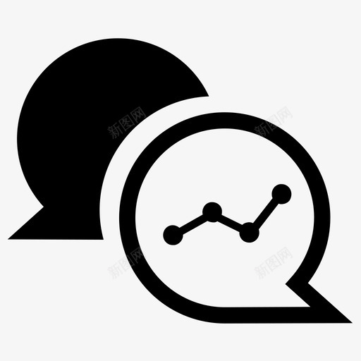 统计分析聊天图标svg_新图网 https://ixintu.com 分析 报告 数据 统计 聊天 通信