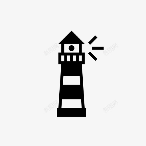 灯塔帆海图标svg_新图网 https://ixintu.com 岸 帆 海 灯塔 航海用