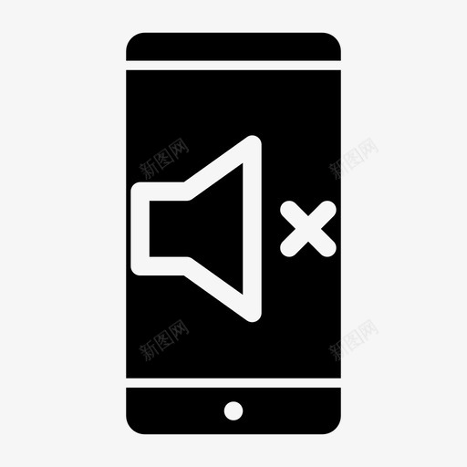 扬声器静音智能手机android移动通知图标svg_新图网 https://ixintu.com android 屏幕通知 手机 扬声器静音智能手机 智能手机界面 移动通知