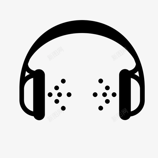 听耳机音乐图标svg_新图网 https://ixintu.com 听 声音 曲调 耳机 音乐