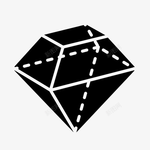 三维菱形三维形状几何图形图标svg_新图网 https://ixintu.com 三维图形 三维形状 三维菱形 几何图形 实体图形