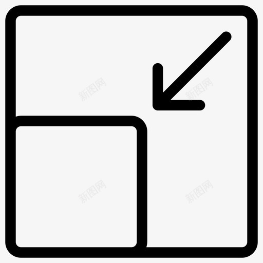 最小化退出全屏最小化窗口图标svg_新图网 https://ixintu.com 制作图标 最小化 最小化窗口 缩小 调整大小 退出全屏