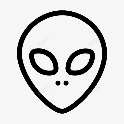 外星人格蕾守望者图标svg_新图网 https://ixintu.com 外星人 守望者 格蕾 灰色外星人