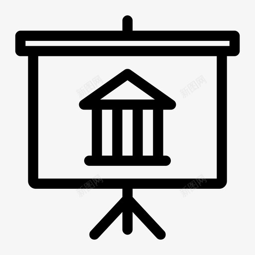 银行放映机屏幕大屏幕黑板图标svg_新图网 https://ixintu.com 大屏幕 屏幕投影机 演示 讲解 讲解员 银行放映机屏幕 黑板