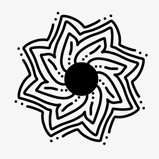 花饰元素花图标svg_新图网 https://ixintu.com 元素 曼陀罗 花 花饰 花饰版本1