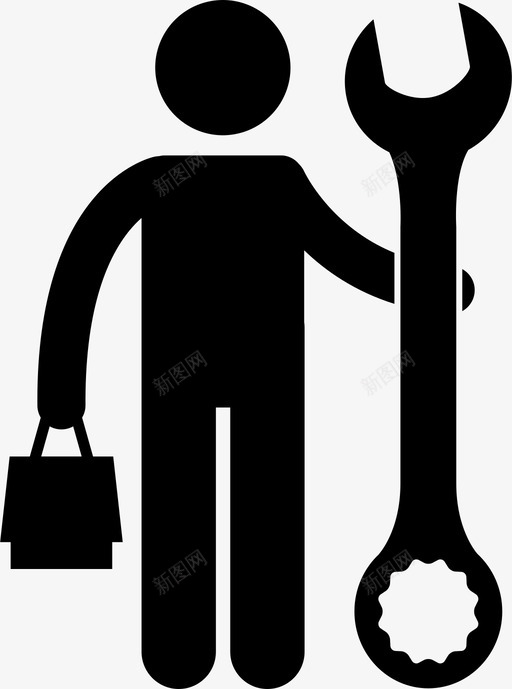 技工工头勤杂工图标svg_新图网 https://ixintu.com 人员工作 勤杂工 工头 技工 技术员 维修工 职业
