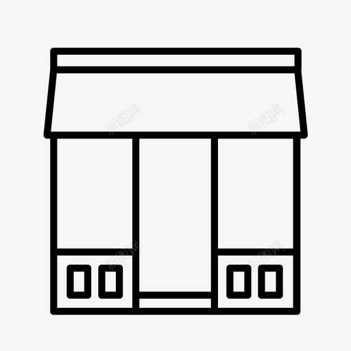 店面精品店大楼图标svg_新图网 https://ixintu.com 咖啡馆 商店 大楼 店面 精品店