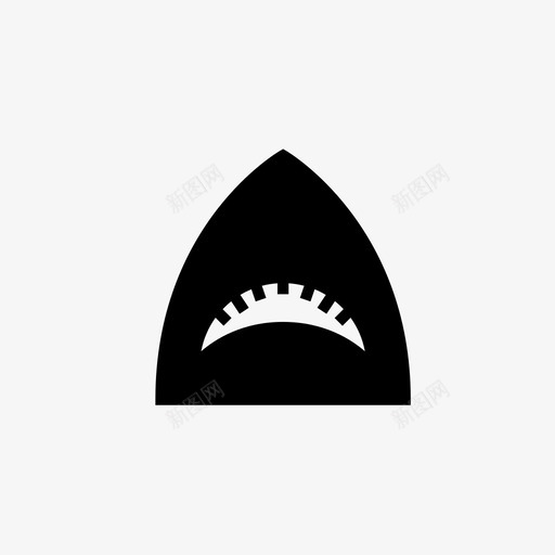 鲨鱼动物獠牙图标svg_新图网 https://ixintu.com 动物 嘴 海产 海洋 獠牙 鲨鱼