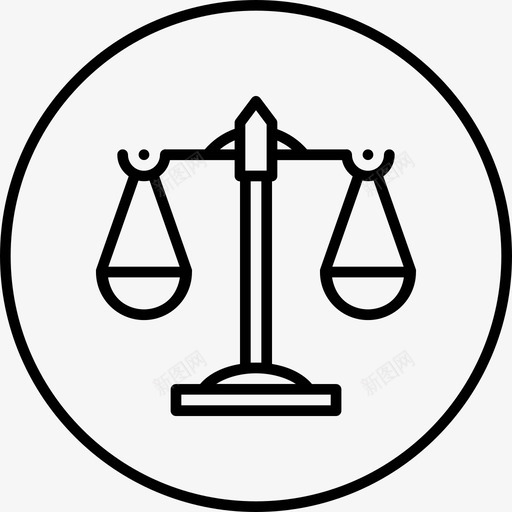法律平衡正义图标svg_新图网 https://ixintu.com 制度 平衡 正义 法律 犯罪与安全环线 规模