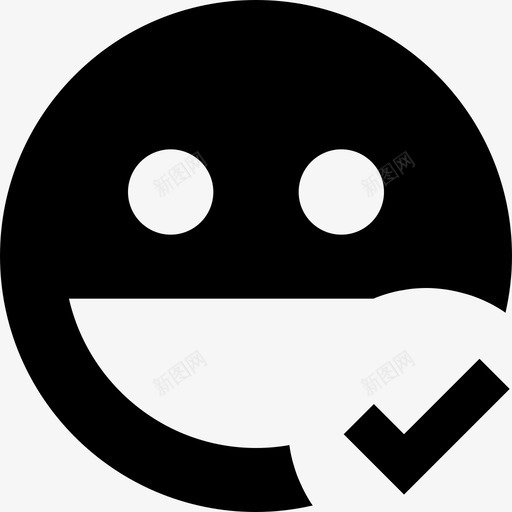 勾选笑脸勾选表情符号图标svg_新图网 https://ixintu.com 勾选 勾选笑脸 表情符号