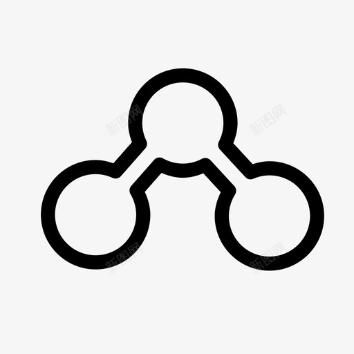 臭氧空气化学图标svg_新图网 https://ixintu.com 分子化合物 化合物 化学 氧 空气 臭氧