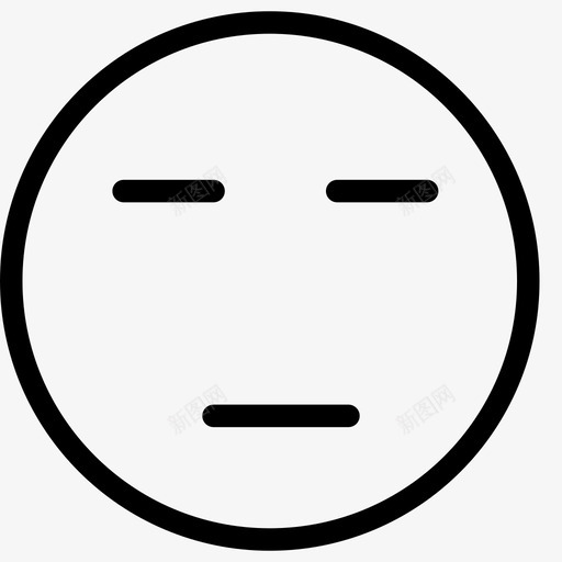 无表情表情中性图标svg_新图网 https://ixintu.com 中性 手工艺图标情感 无表情 无语 沉默 表情