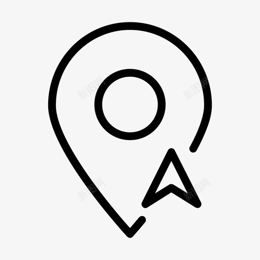 箭头位置地址方向图标svg_新图网 https://ixintu.com 地图引脚 地址 方向 箭头位置