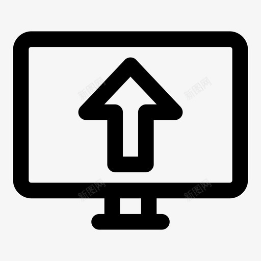 监视器向上转到顶部方向图标svg_新图网 https://ixintu.com 上下 上载 向上箭头 垂直方向 方向 监视器向上 转到顶部