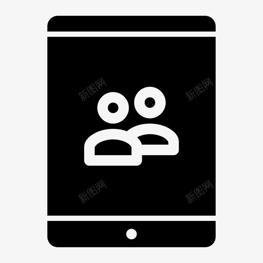 平板电脑组商务人员沟通图标svg_新图网 https://ixintu.com 人员分组 商务人员 团队 平板电脑组 朋友 沟通