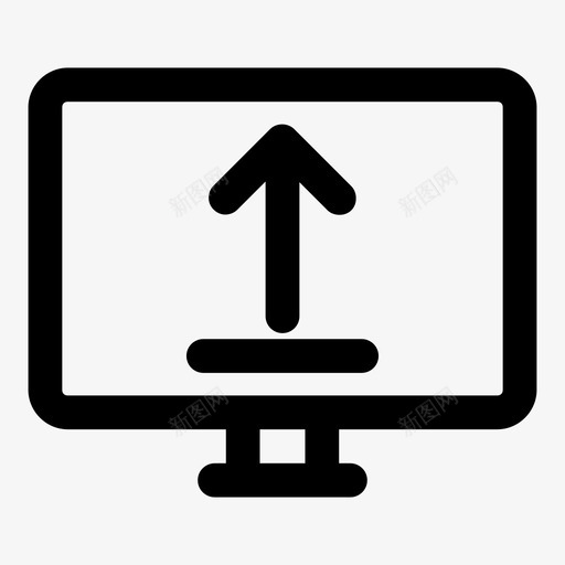 监视器上载转到顶部向上滑动图标svg_新图网 https://ixintu.com 上载 上载下载 向上滑动 向上箭头 垂直方向 监视器上载 转到顶部