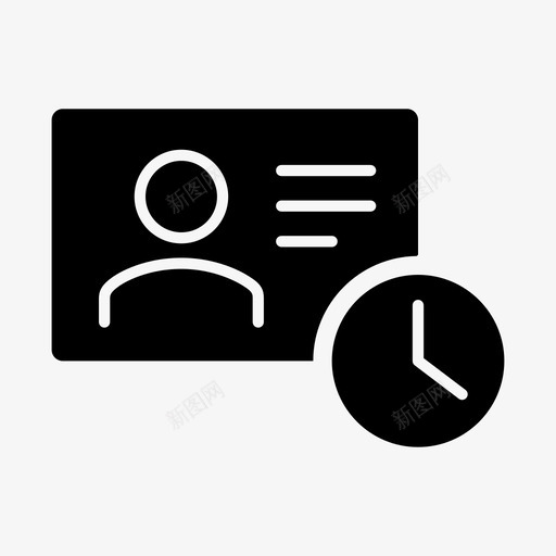 考勤卡时间表工作时间图标svg_新图网 https://ixintu.com 员工时间列表 工作时间 时间表 时间表条目 考勤卡