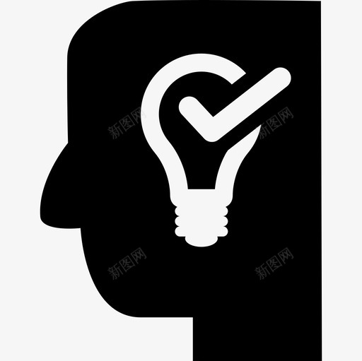 在人的头脑里商业创业的图标里有一个经过验证的想法灯泡svg_新图网 https://ixintu.com 创业的图标里有一个经过验证的想法灯泡 商业 在人的头脑里