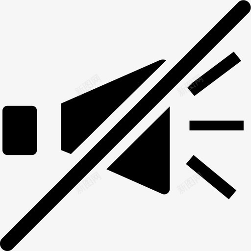 禁用通知静音扬声器关闭图标svg_新图网 https://ixintu.com 扬声器关闭 用户界面 禁用通知 静音